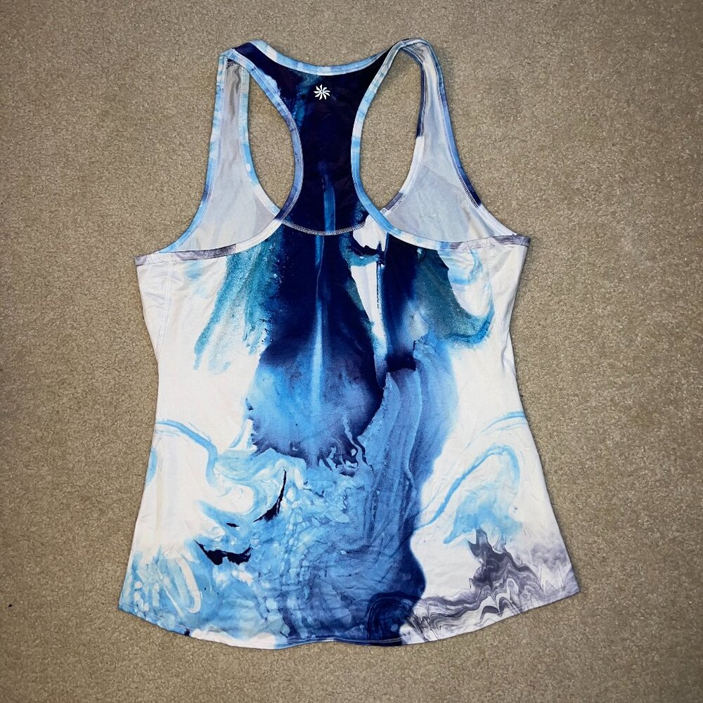 Athleta blue marble racerback tank size M